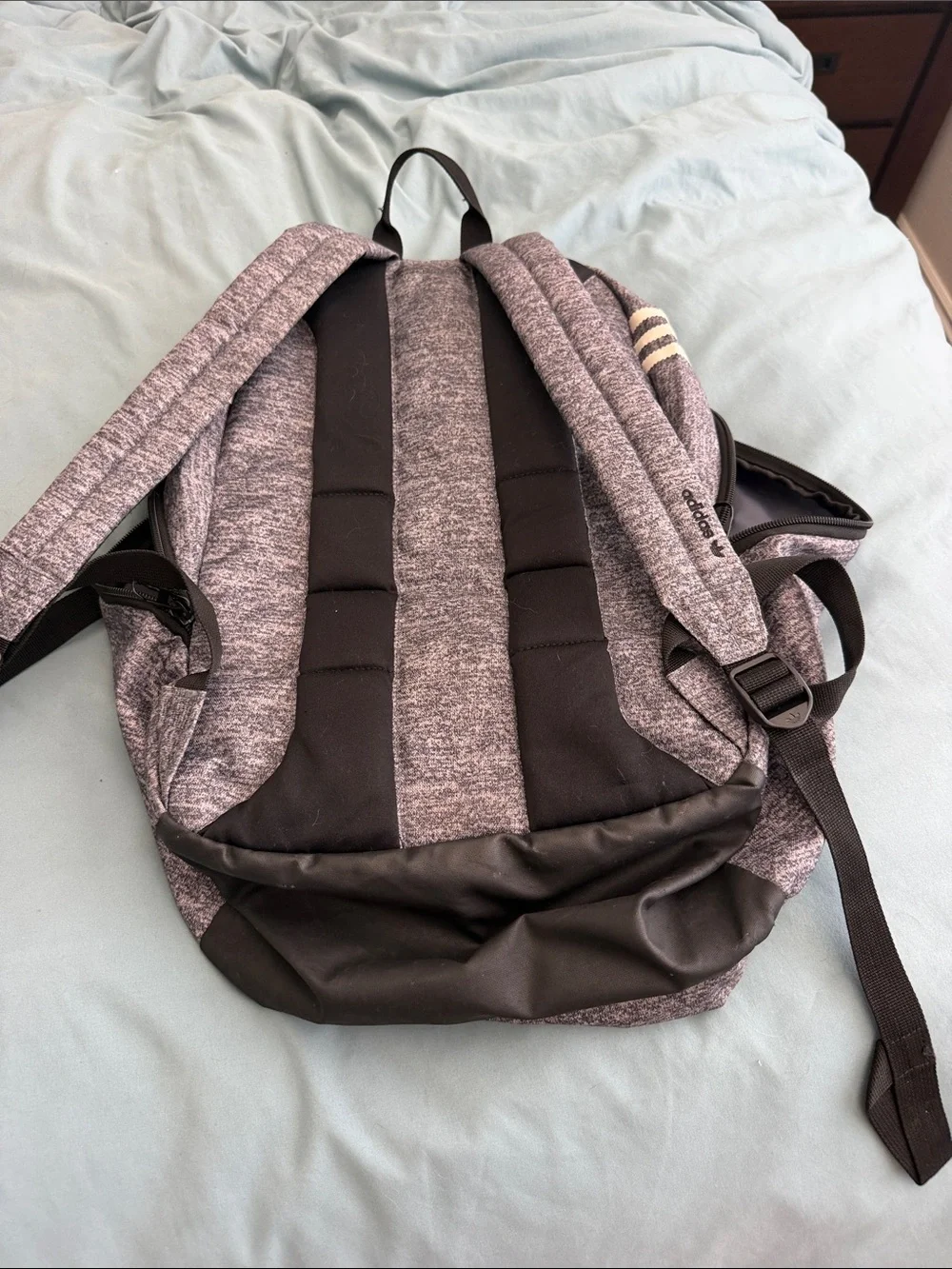 adidas Men’s Heather Gray Backpack with Black Accents